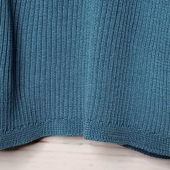 Coldwater Creek Silk Blend Mock Turtleneck Ribbed Sweater - Picture 4 of 8